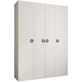 abiks möbel Drehtürenschrank COMO 180 x 245,5 x 40 cm Schwarz/Weiß