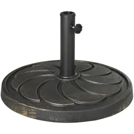 Outsunny Schirmständer Kunststoff/Stahl 53,5 x 33 cm Bronze
