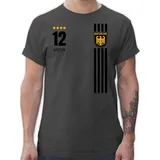 T-Shirt Herren - 2026 Fussball WM Fanartikel - Deutschland Germany Trikot Style - 3XL - Dunkelgrau - Deutschland-t-Shirt em Tshirt 2024 fußball deutsche Shirt deutschlandshirt fußball-Fanartikel - 3XL