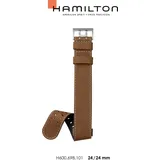 Hamilton Leder Khaki Field Auto Band-set Leder Hellbraun-24/24 H690.698.101 - braun