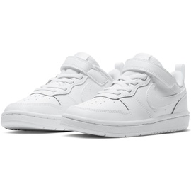 Nike Court Borough Low 2 (Psv) Sneaker, White/White-White, 28