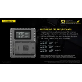 Nitecore FX3 Ladegerät für Fujifilm NP-W235