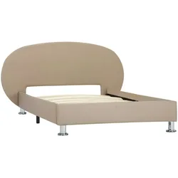 vidaXL Bettgestell Cappuccino-Braun Kunstleder 100x200 cm
