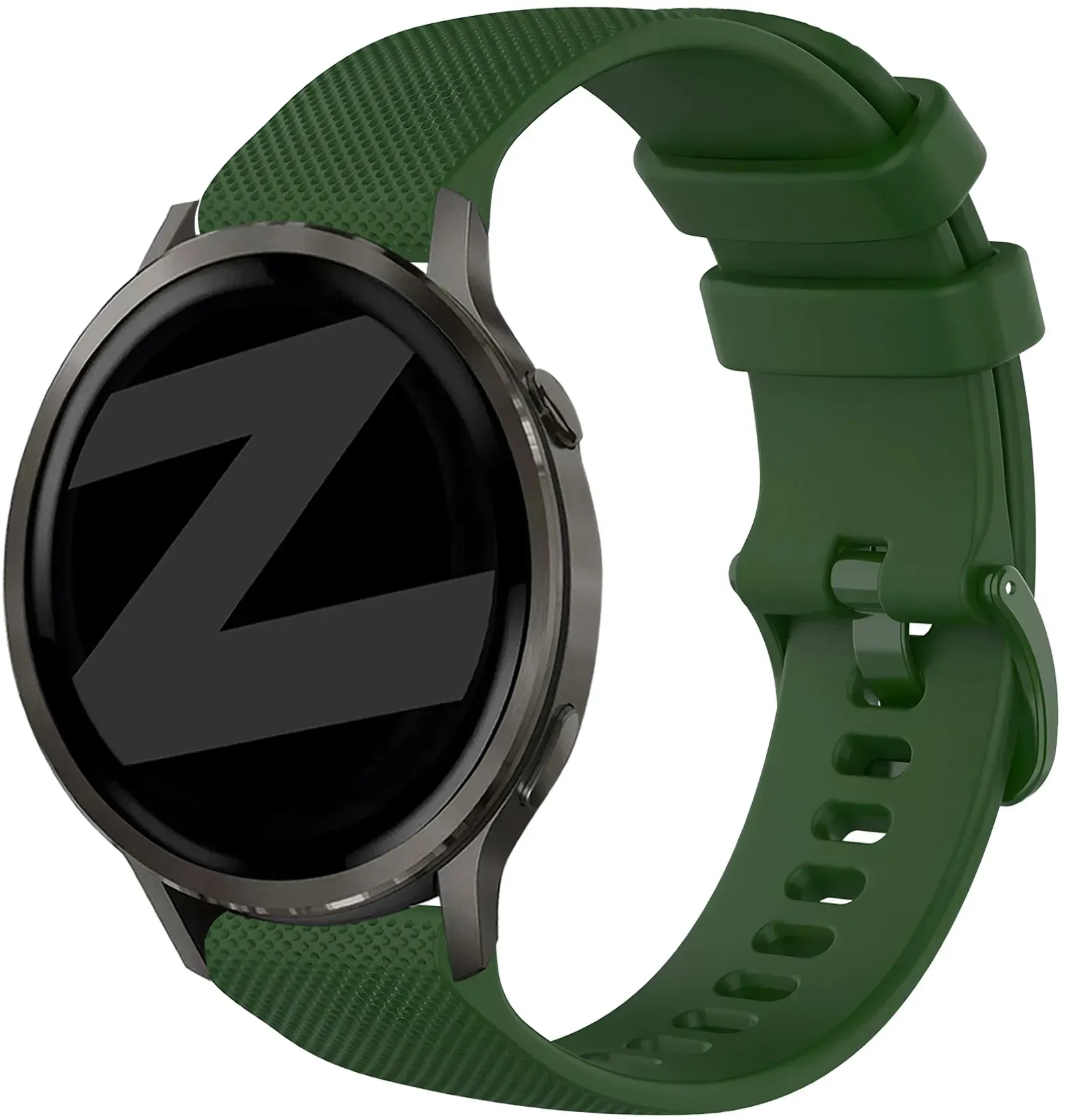 Bandz Garmin Approach J1 Armband Silikon 'Premium' für Garmin Approach J1 - Armeegrün - Schnallenverschluss