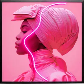 Kare Bild Pink Woman LED 80x80cm