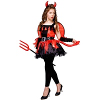 SEA HARE Roter Teufel Mädchen Kostüm Mit Flügel (S :4-6 Jahre)