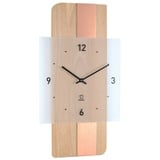 Natuhr Funkwanduhr Natuhr Wanduhr - Fusion - präzises Funk-Uhrwerk Holz Metall Glas