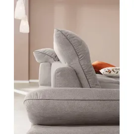 W.Schillig Ecksofa Chenille 3-Sitzer Grau