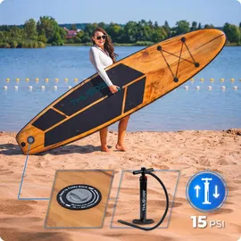 Thunder SUP Board 350 x 81 x 15 cm Braun/Schwarz