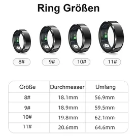Bea-fon Smart Ring SR6 Größe 11 - 64,6 mm Schwarz