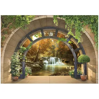 WallArena Fototapete, Mehrfarbig, Papier, Baum/Pflanze/Natur, Rechteckig, 400x280 cm, FSC 100%, Tapeten - Wandverkleidungen, Fototapeten