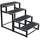 RAMROXX Hundetreppe 4 Stufen Schwarz