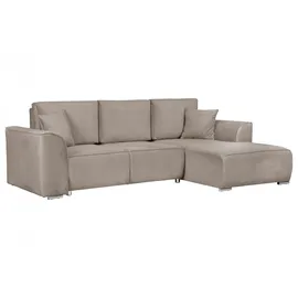 OTTO home Ecksofa OTTO HOME "BEATRICE optionale Schlafsofa mit Bettkasten, B/T/H: 265/170/86 cm", grau (taupe), B:265cm H:86cm T:170cm, 100% Polyester, Sofas, Ecksofa, L-Form, wahlweise auch mit Bettfunktion und Bettkasten