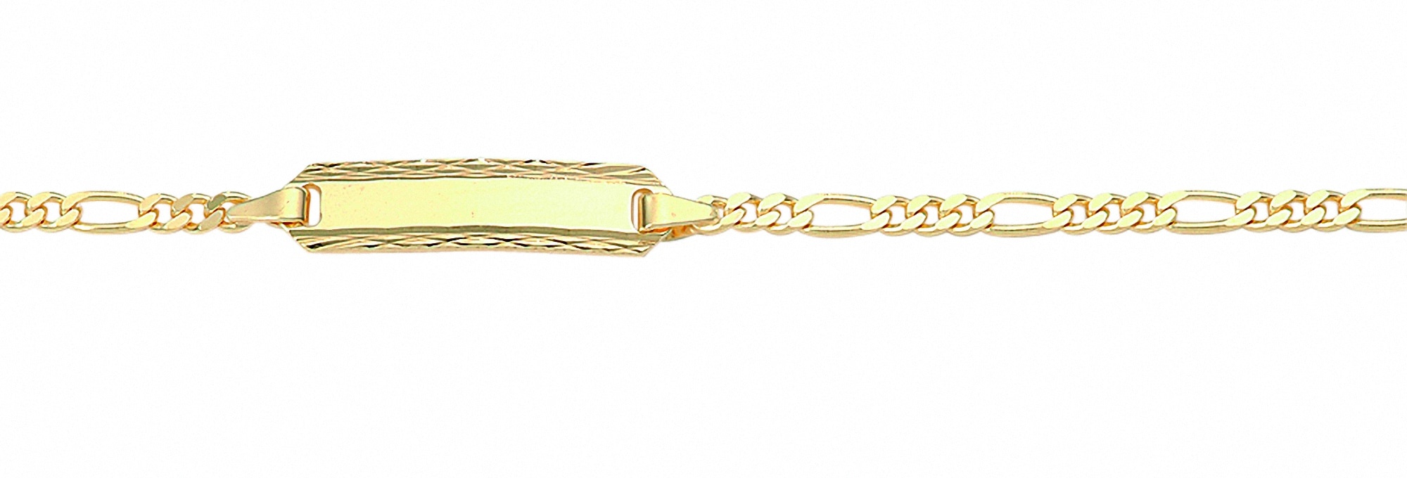 Goldarmband ADELIA ́S "Damen Goldschmuck 333 Gold Figaro Armband 16 cm" Armbänder Gr. 16, Gelbgold 333, goldfarben (gold) Damen Armbänder Gold
