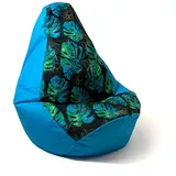go gift Sitzsack, Blau, 140 x 100 cm, Birne