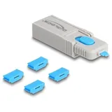 DeLock HDMI Port Blocker Set für Buchsen 4 Stück+ Verschlusswerkzeug 4er