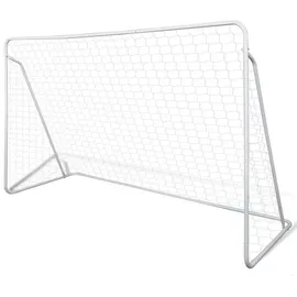 vidaXL Fußballtor Weiß 240 x 90 x 150 cm