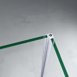 doporro Rav01k Eck-Duschkabine mit Drehtür 90 x 90 cm transparent Klarglas