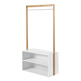 CaliCosy Garderobenständer Holz L90 cm Weiß