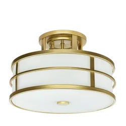 Licht-Erlebnisse Deckenleuchte SHOJI 3x E27 max. 60W Messing Creme Stahl Glas LE89406