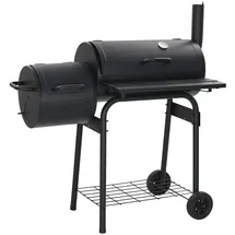 vidaXL Klassischer Holzkohlegrill BBQ Smoker 45366 mit Stahltisch