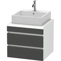 Duravit Waschtischunterschrank 2 Schubkästen 60 x 54,8 cm Grau/Weiß Matt