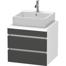 Duravit Waschtischunterschrank 2 Schubkästen 60 x 54,8 cm Grau/Weiß Matt