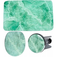 3-teiliges Badezimmer Set Marmor Grün
