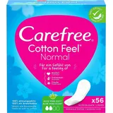 Carefree Slipeinlagen Cotton Feel Normal mit Aloe Vera Duft, 100 Prozent atmungsaktiv für ein langanhaltendes Frischegefühl, Größe Normal, 56 Stück