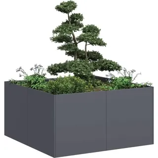 vidaXL Pflanzkübel Anthrazit 80x80x40 cm Kaltgewalzter Stahl
