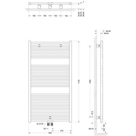 Schulte Turbo 113,5 x 60 cm weiß