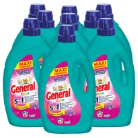9 x General Color 5in1 Flüssigwaschmittel für 60 Waschgänge – 9 Flaschen à 2,7 l