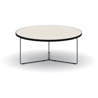 Couchtisch rund TENDER, Höhe 275 mm, Platte Durchmesser 90 cm, Erdfarben