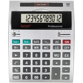 Rebell Professional - anzeigender Tischrechner 12-stelliges LCD Display