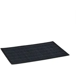 Relaxdays Tischset, 6er Set, Bambus, Stoffrand, rutschhemmend, 45 x 30 cm, Teller, Esstisch, eckiges Platzset, schwarz