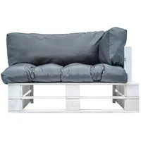 VidaXL Garten-Palettensofa mit Grauen Kissen Kiefernholz