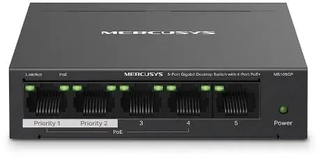 Mercusys 5-Port Gigabit Desktop Switch with 4-Port PoE+