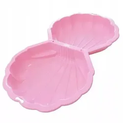 Maxi-Muschel-Sandkasten aus Kunststoff, rosa, 2-teilig