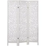 Beliani Raumteiler Melago Weiß 122 cm 170 cm