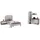 JV Möbel Set Bett, Nachttisch, Schreibtisch Kleiderschrank Modern Stil Weiß, Kinderzimmer
