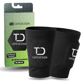 TapeDesign Schienbeinschoner Kids 3in1 Sleeve – Ultraleicht & rutschfest schwarz Kinder, Einheitsgröße