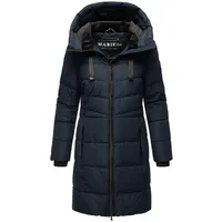 Marikoo Winterjacke MARIKOO "Natsukoo XVI" Gr. S, blau (navy) Damen Jacken Stepp Mantel mit großer Kapuze