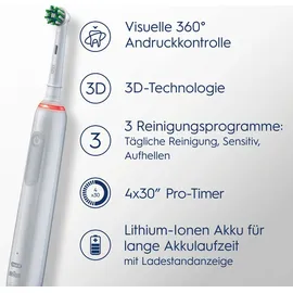 Oral-B Pro 3 3500 weiß + Reiseetui streifen Design Edition