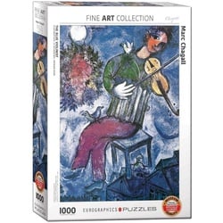 empireposter Puzzle Marc Chagall - Der blaue Geiger - 1000 Teile Puzzle im Format 68x48 cm, Puzzleteile