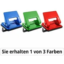 D.RECT Locher 110793, farbig sortiert, Bürolocher, Stanzleistung ca. 20 Blatt