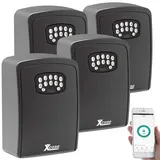 Xcase Mini-Schlüssel-Safe 4er Set IP54 Schwarz