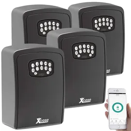 Xcase Mini-Schlüssel-Safe 4er Set IP54 Schwarz