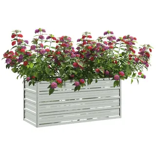 vidaXL Garten-Hochbeet verzinkter Stahl 100 x 40 x 45 cm Silber