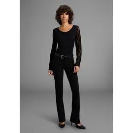 Arizona Bootcut-Jeans "Baby-Boot", Bootcut-Stil, figurbetonte Passform, mit Used-Effekten, Gr. 34