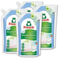 FROSCH Frosch Weichspüler Baumwollblüten 1 Liter pflegend mit Baumwolle (4er Weichspüler